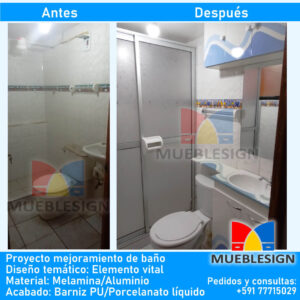 Mueblesign: Proyecto de Mejoramiento de Servicio de Baño. Diseño temático: Elemento Vital