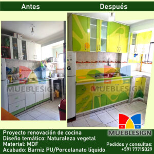Mueblesign: Proyecto renovación cocina. Diseño Temático: Naturaleza Vegetal